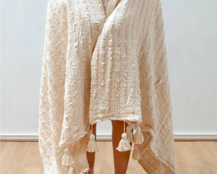 Boho Deken Katoenen Deken Sprei Bedovertrek Bankdeken 110x200 cm TENUN Handgeweven van katoen