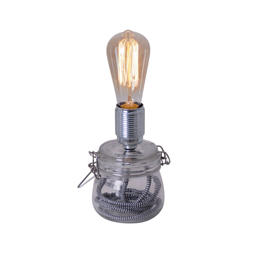 Glazen tafellamp Max. 11 cm hoog gemaakt van metaal en glas, E27 -aansluiting, tafellamp voor eetkamer, keuken, kinderkamer, gang