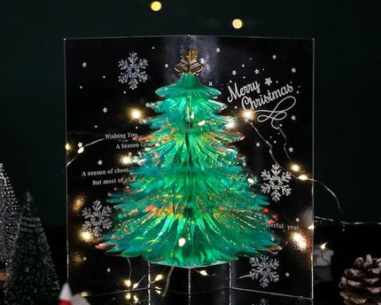 3D-kaartsparsende kerstboomkaart