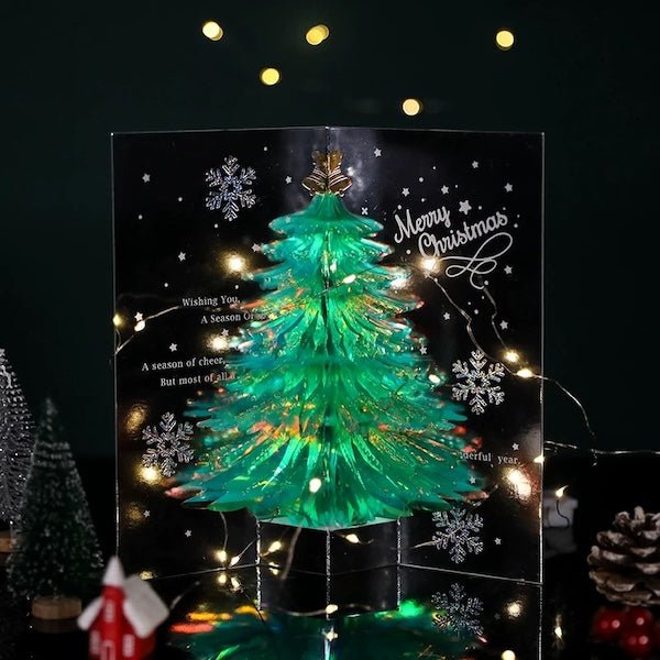 3D-kaartsparsende kerstboomkaart