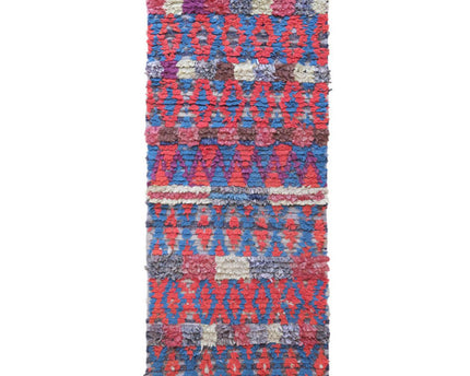 Marokkaans Berber-tapijt van gerecycled textiel 71 x 168 cm