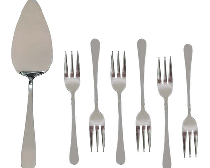 Set van 7 -delen met zilveren gebak