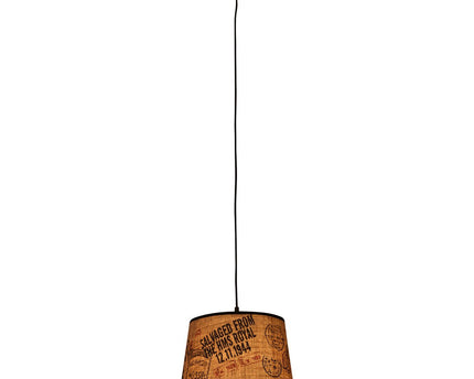 Hanglamp met stoffen kap "Print"