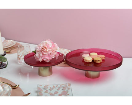 Raspberry Cake Dish Dore 21x21x8cm