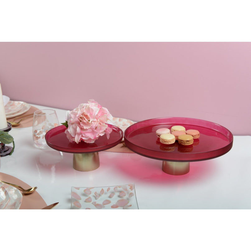 Raspberry Cake Dish Dore 21x21x8cm