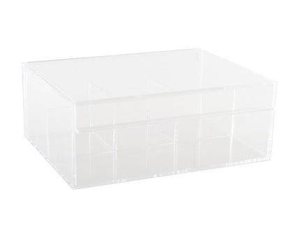 Theebox 4 compartimenten 21.6x16.8x8.5 cm