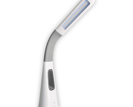 LED-tafellicht "Ventu" met ventilator, met aanraking, dimable, gemaakt van wit plastic, stevig ingebouwde LED's, 40 cm hoog