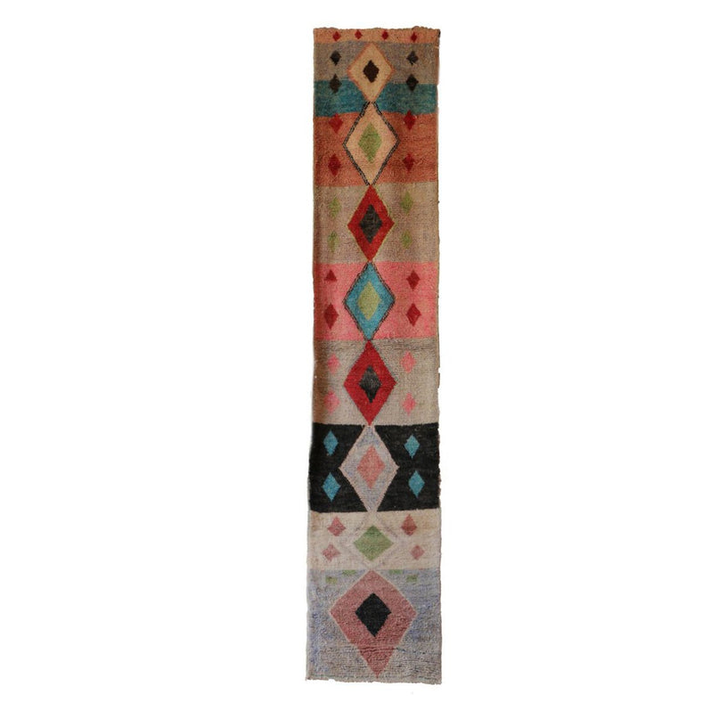 Kleurrijk Berber Boujaad halkleed 89 x 492 cm