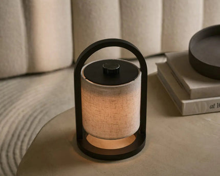 River Black draadloze houten lamp – Oplaadbaar en dimbaar