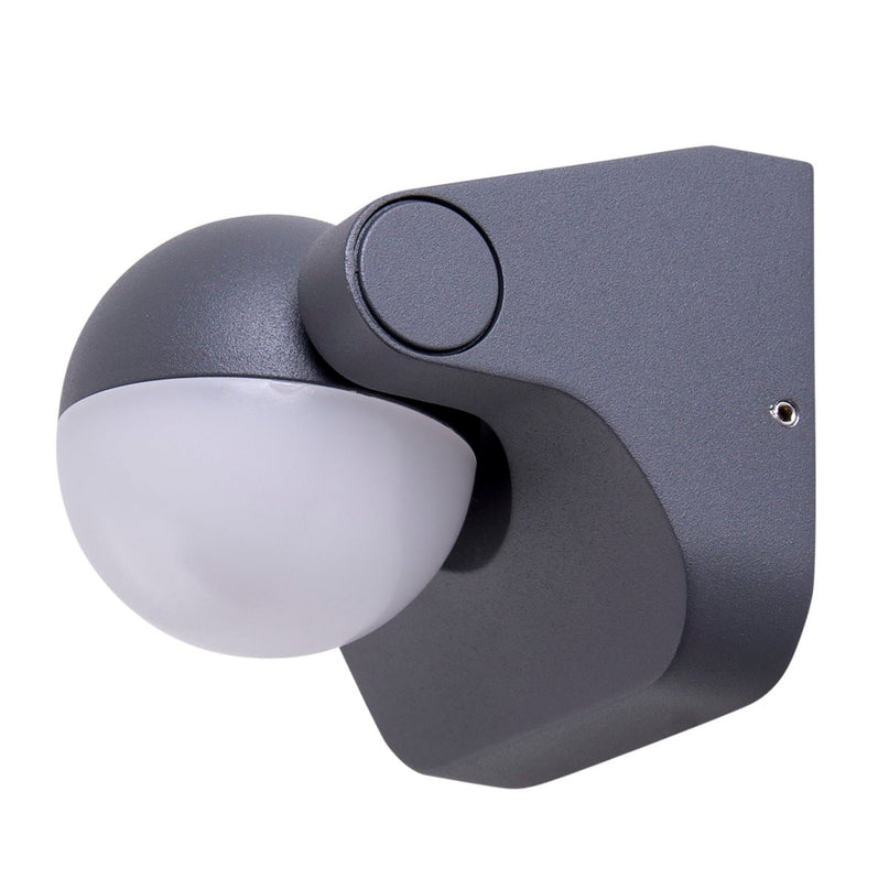 LED -wandlamp "Pallas", gemaakt van metaal en plastic in antraciet, met geïntegreerde LED