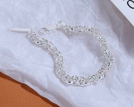 Klassieke sterling zilveren drakenkettingarmband