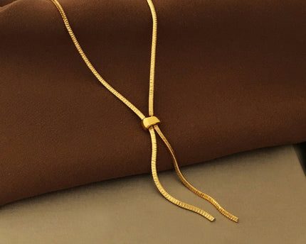 Minimalistische driehoekige botketting uittrekbare ketting