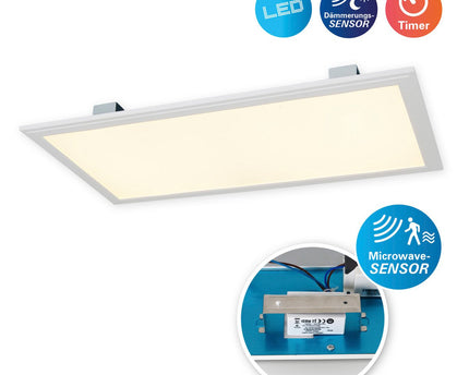 LED -sensorpaneel "Alegre" lengte 59,5 cm, veel functies, montagelamp inclusief beugel gemaakt van metaal en plastic, geïntegreerde leds warm wit