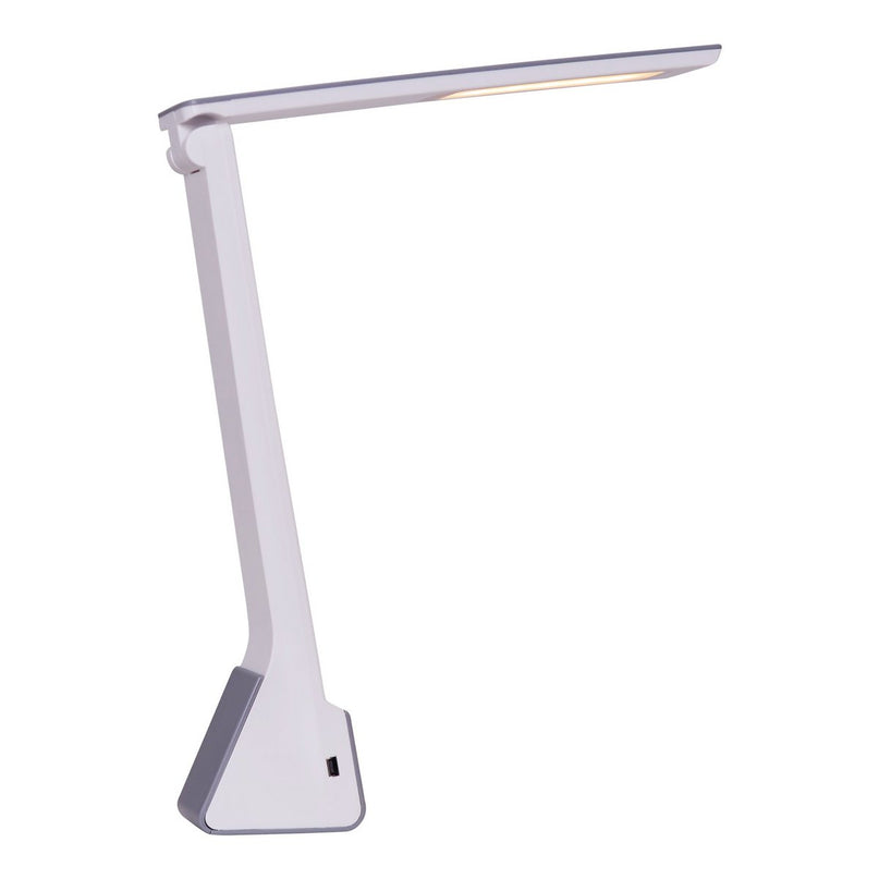 LED Draadloos tafellicht "ULF" grijs, gemaakt van metaal en plastic in grijs en wit, met stevig ingebouwde LED's, 26 cm hoog, lichte kleur verstelbaar in 3 stappen
