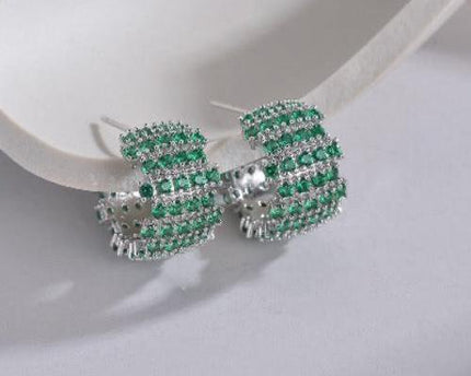 Luxe briljante micro-verharde hoepel oorbellen