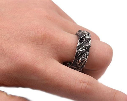 Vintage geïnspireerde rockring - massief zilver