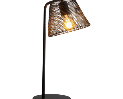 Tafellamp "Korie", metalen tafellamp in het zwart, met E27 -aansluiting, 50 cm hoog, voor woonkamer en kantoor.