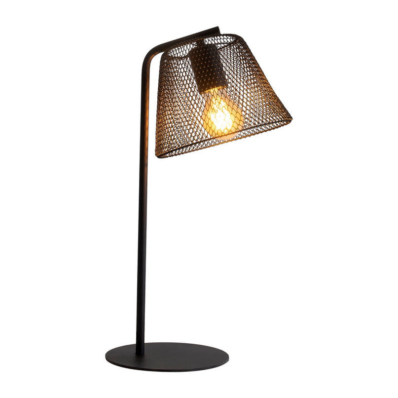 Tafellamp "Korie", metalen tafellamp in het zwart, met E27 -aansluiting, 50 cm hoog, voor woonkamer en kantoor.