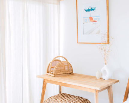 Rotan Krantenrek – Tijdschriftenhouder – Boho Krantenmand – Handgemaakte Rotan Krantenhouder ALOR
