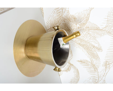 Gouden champagne -emmer met geribbeld patroon