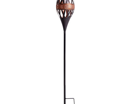 LED grondpin op zonne-energie h: 85cm met vlameffect; VlamLicht