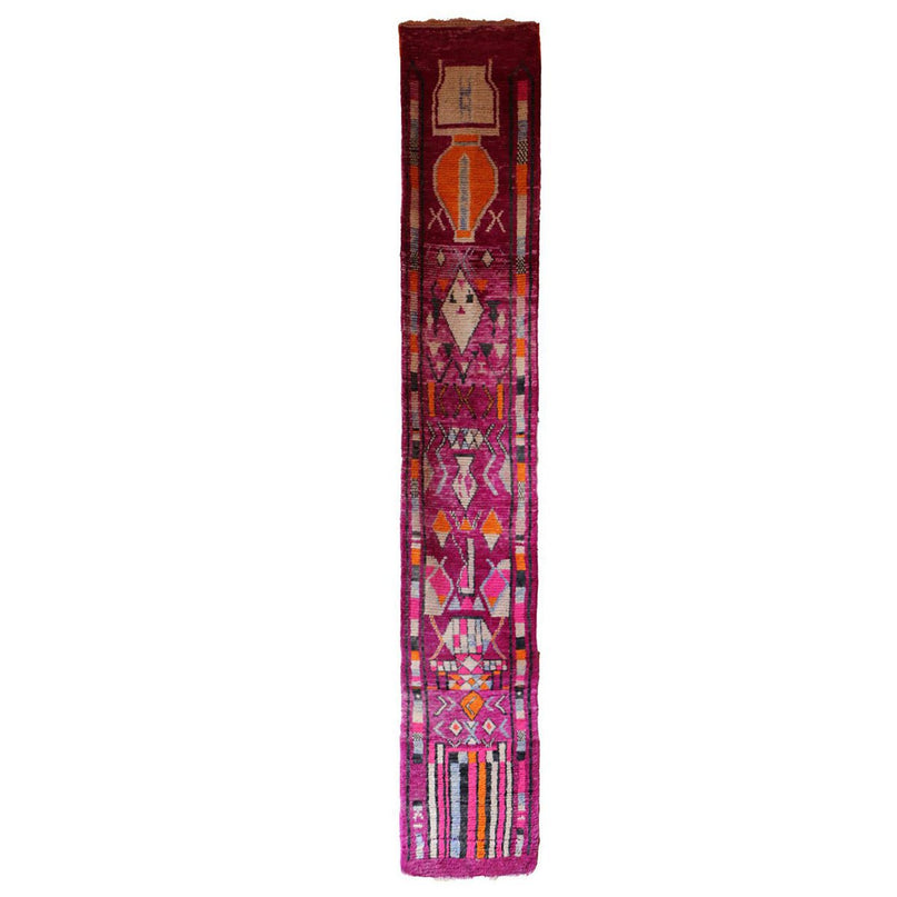 Zuiver wollen Marokkaans Berber halkleed 77 x 514 cm
