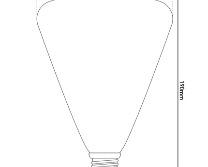 LED -lamp "Dilly" E27 -versie, 4 watt, metaal en glas in groen