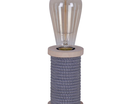 Tafellamp Max. 12 cm hoog, decoratieve tafellamp gemaakt van metaal en plastic en textielmateriaal in zwart, wit, E27 -aansluiting, tafellamp voor eetkamer, keuken, kinderkamer, gang