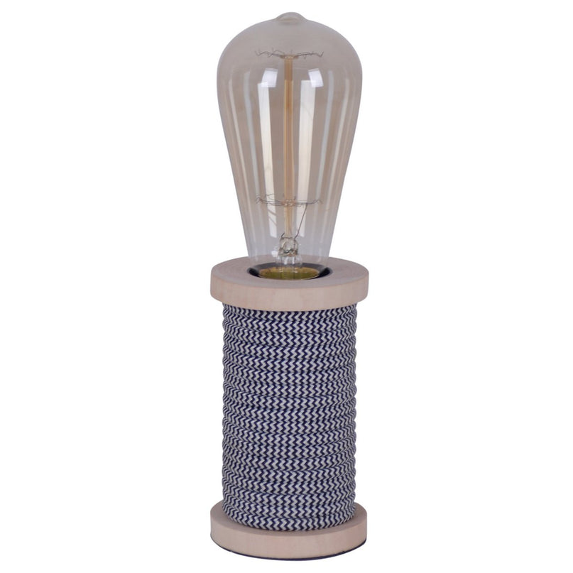 Tafellamp Max. 12 cm hoog, decoratieve tafellamp gemaakt van metaal en plastic en textielmateriaal in zwart, wit, E27 -aansluiting, tafellamp voor eetkamer, keuken, kinderkamer, gang