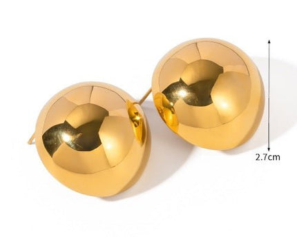 Chique moderne vintage halve bol grote oorbellen