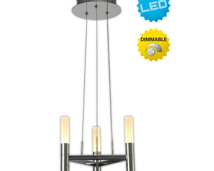 LED kroon 3-vlammen d: 28,4 cm omhoog/omlaag "kasteel"