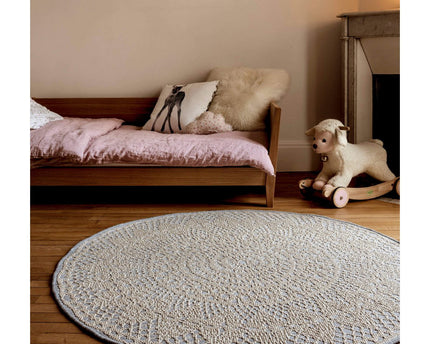 Tapis deco rond GEHAAKT