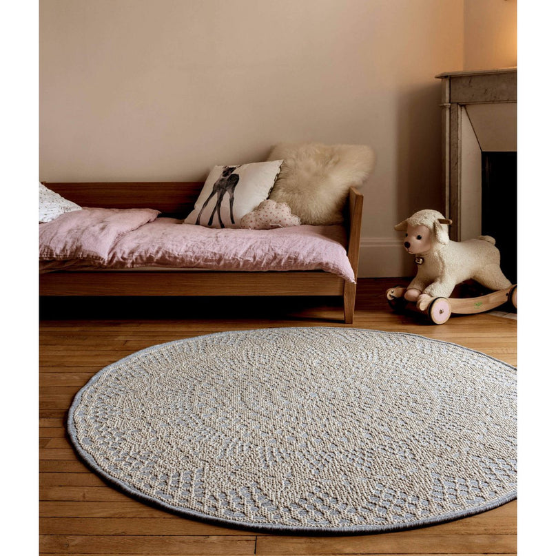 Tapis deco rond GEHAAKT