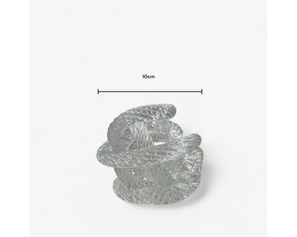 Klein geknoopt glassculptuur (S) Diameter 10cm