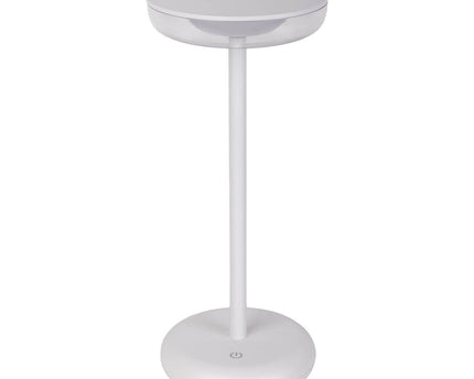 Noteloze tabletlicht "PASI" voor buiten en binnen, gemaakt van metaal en plastic in wit, dimbaar, met aanraking en geheugenfunctie, ca. 26 cm hoog