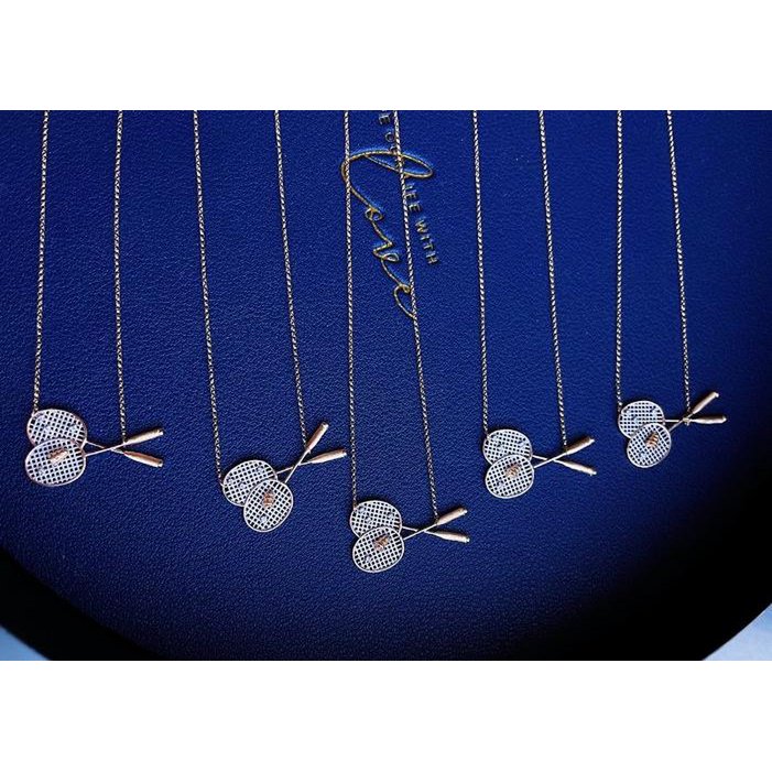 Unieke badmintonracket-ontwerpketting