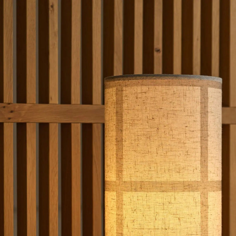 Sakura Donkerbruine Tafellamp met Linnen Kap | Handgemaakte en stijlvolle verlichting