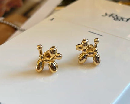 Schattige ballonhond kleine oorstekers-goud en zilver