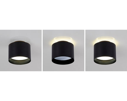 LED Spot "Trios" Ø 10 cm zwart, gemaakt van metaal en plastic met geïntegreerde LED's