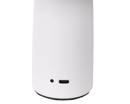 Draadloos tafellicht "Pilu", 16,5 cm hoog, boven Ø van 15 cm, metaal in wit, wit plastic, geïntegreerde LED's, 280 lumen, dimpelbaar door aanraaksensor, warm wit wit