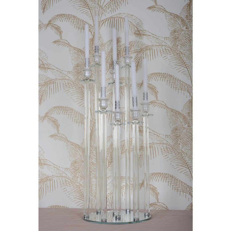 KRISTAL KANDELAAR CENTRUM 8 LAMPEN H77CM