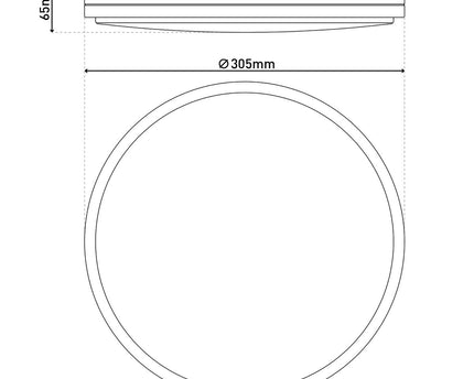 LED -plafondlamp "Irvine", metalen plafondlamp, wit, wit, met stevig ingebouwde LED's, voor eetkamer, woonkamer, hal of kantoor, Ø30,5 cm