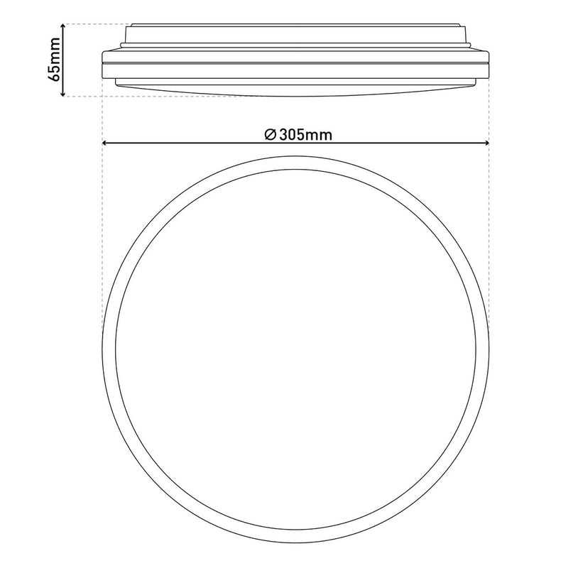 LED -plafondlamp "Irvine", metalen plafondlamp, wit, wit, met stevig ingebouwde LED's, voor eetkamer, woonkamer, hal of kantoor, Ø30,5 cm