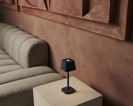 Ava Stone Gray - Oplaadbare tafellamp | Stijlvol, draadloos lamp en dimbaar