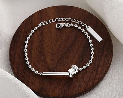 Ball Chain armband-zilveren knoopontwerp