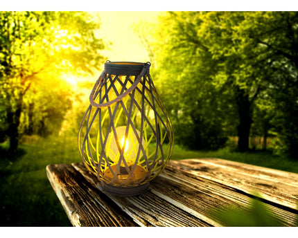 LED decoratief zonnelamp "Baluba" - Buiten metaal en plastic in goud met stevig geïntegreerde LED's