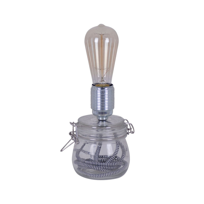 Glazen tafellamp Max. 11 cm hoog gemaakt van metaal en glas, E27 -aansluiting, tafellamp voor eetkamer, keuken, kinderkamer, gang