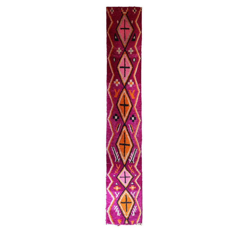 Zuiver wollen Marokkaans Berber halkleed 78 x 507 cm