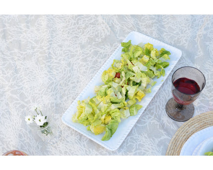 Rechthoekig wit melamine -lade -touw 43,5x21x2.5cm