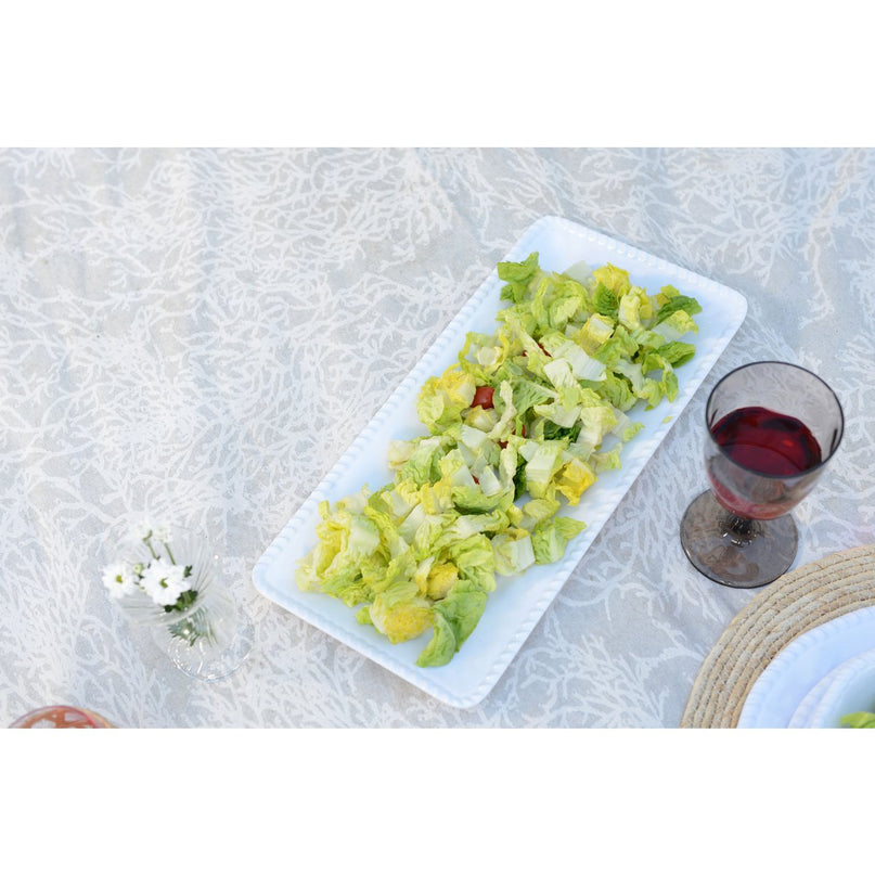 Rechthoekig wit melamine -lade -touw 43,5x21x2.5cm